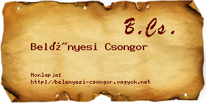 Belényesi Csongor névjegykártya